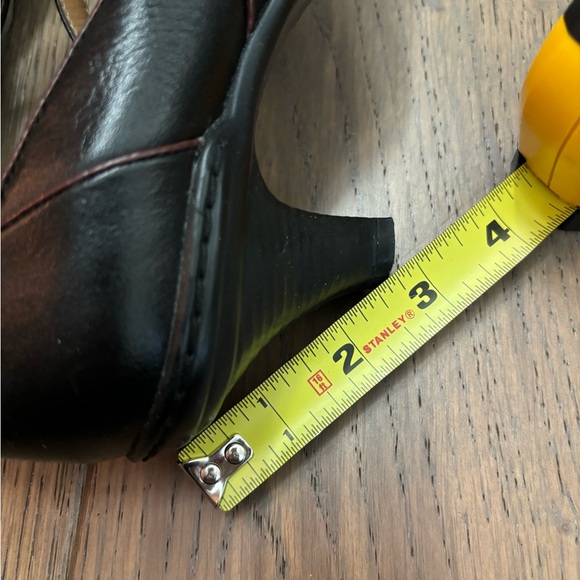 GNW Black leather round toe Mary Jane kitten heel Anna Pumps - 6 1/2 - Picture 4 of 8